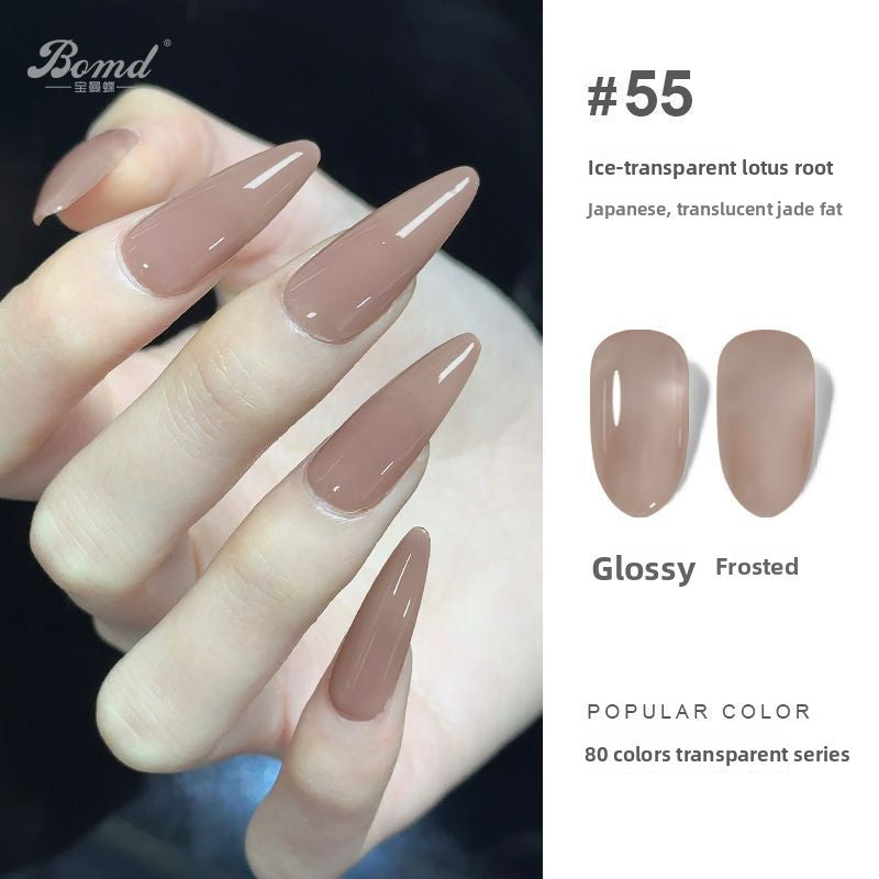 Ice-clear nude nail polish glue
