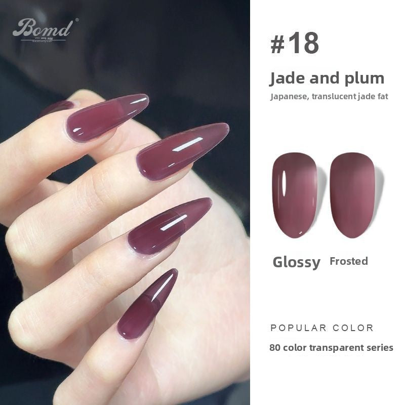 Ice-clear nude nail polish glue