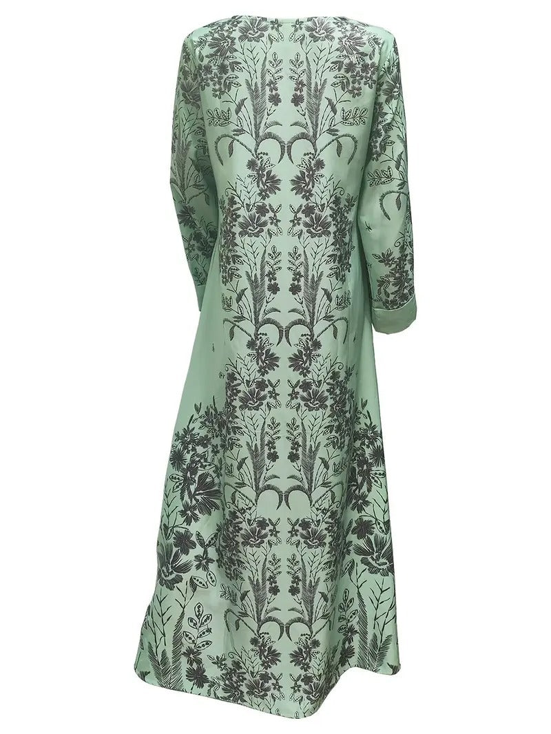 Women's long sleeve abaya dress for home