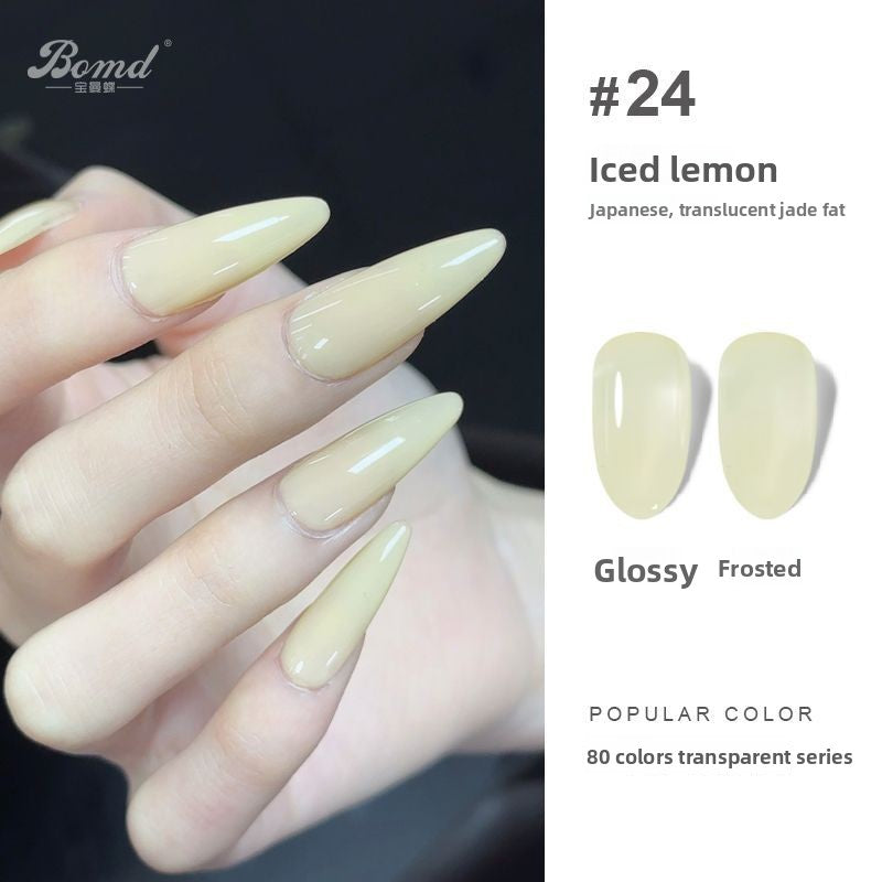 Ice-clear nude nail polish glue