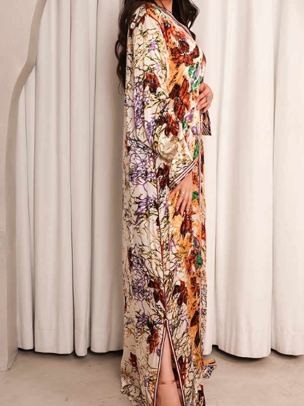 Embroidery Kaftan Dress