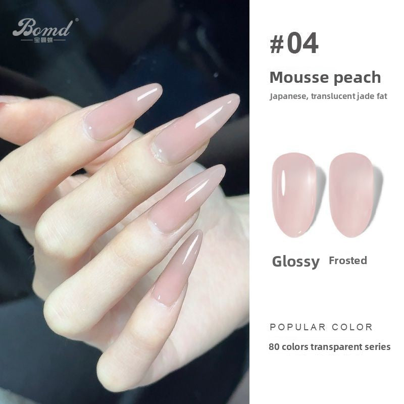Ice-clear nude nail polish glue