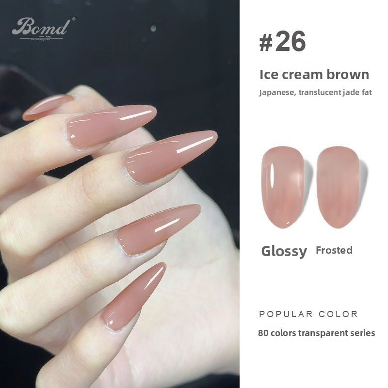Ice-clear nude nail polish glue