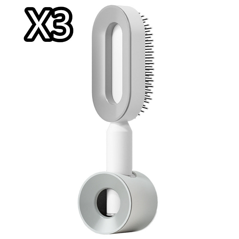 Self Cleaning Hair Brush For Women One-key Cleaning Hair Loss and Massage Scalp