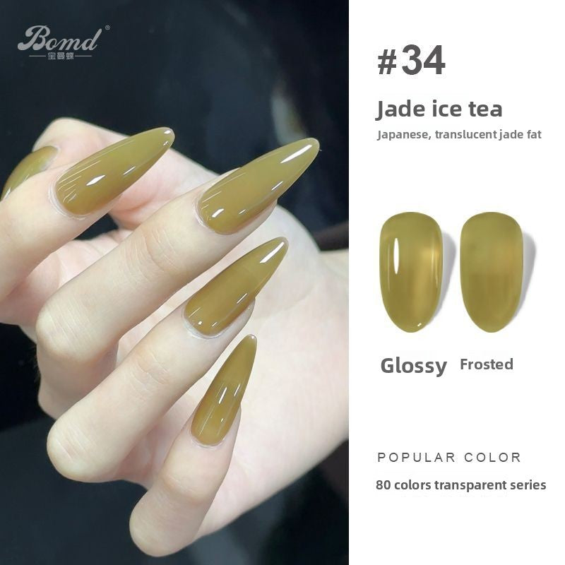 Ice-clear nude nail polish glue
