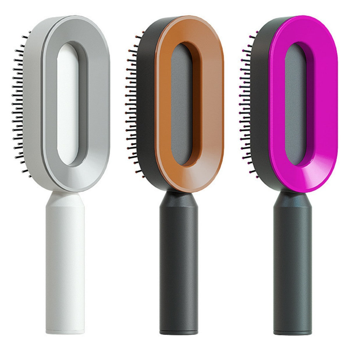 Self Cleaning Hair Brush For Women One-key Cleaning Hair Loss and Massage Scalp