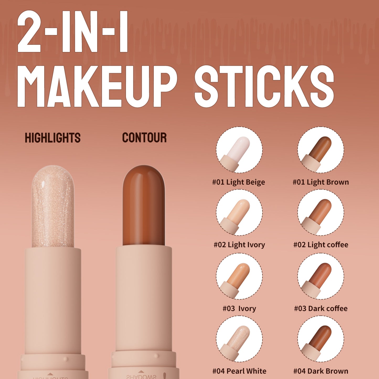 Makeup Three-dimensional Double-head Fit Stick