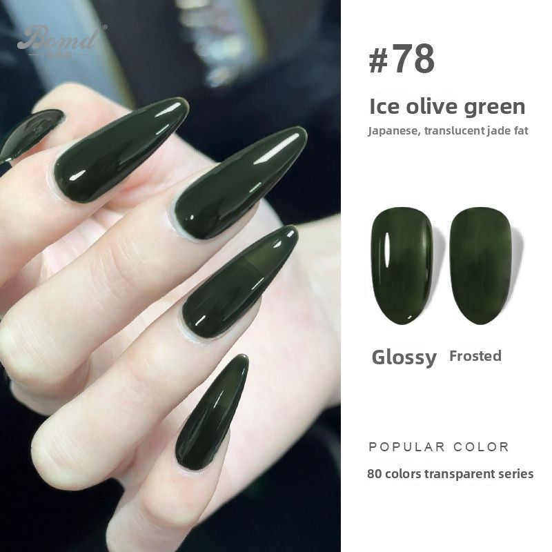 Ice-clear nude nail polish glue