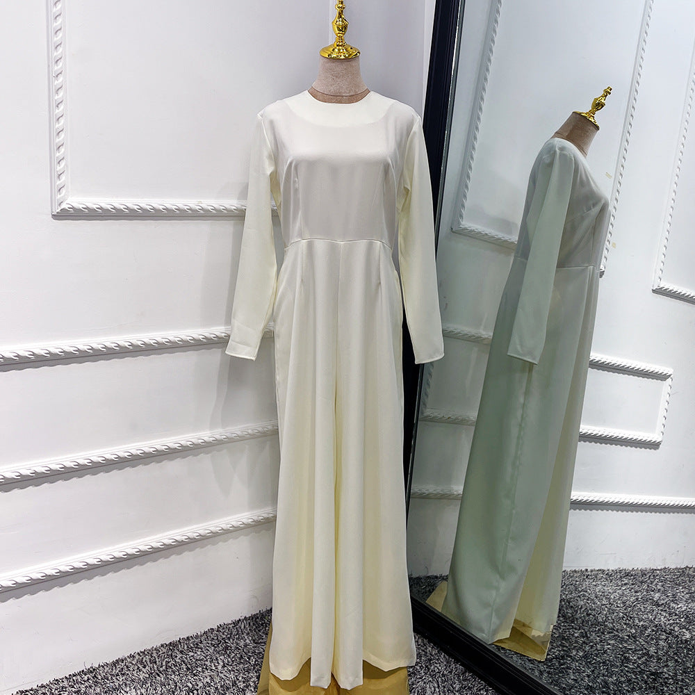 Middle East Turkish Robe Solid Color Hijab