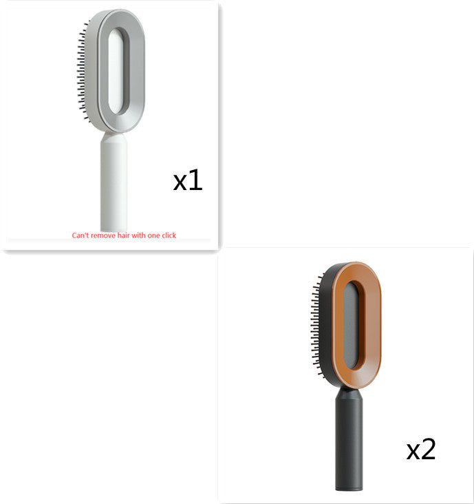 Self Cleaning Hair Brush For Women One-key Cleaning Hair Loss and Massage Scalp