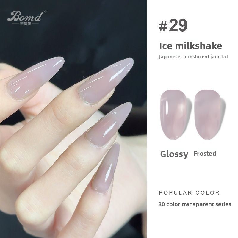 Ice-clear nude nail polish glue