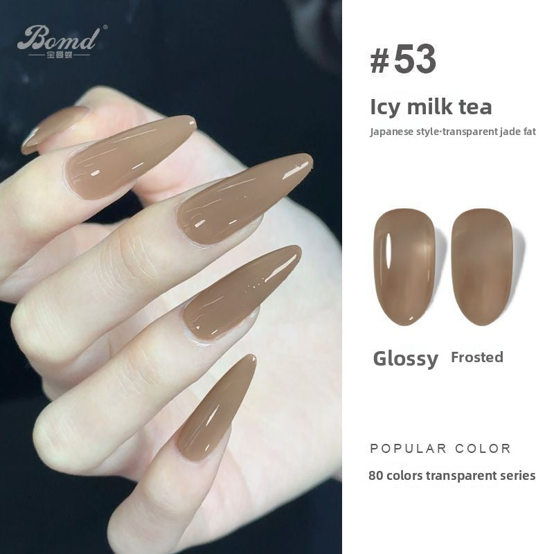 Ice-clear nude nail polish glue