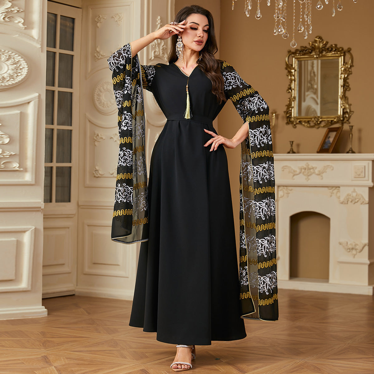 Embroidered Arabic Dress