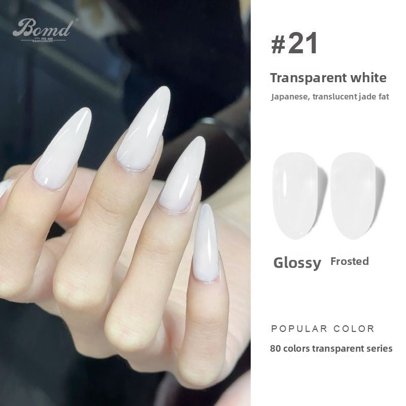 Ice-clear nude nail polish glue
