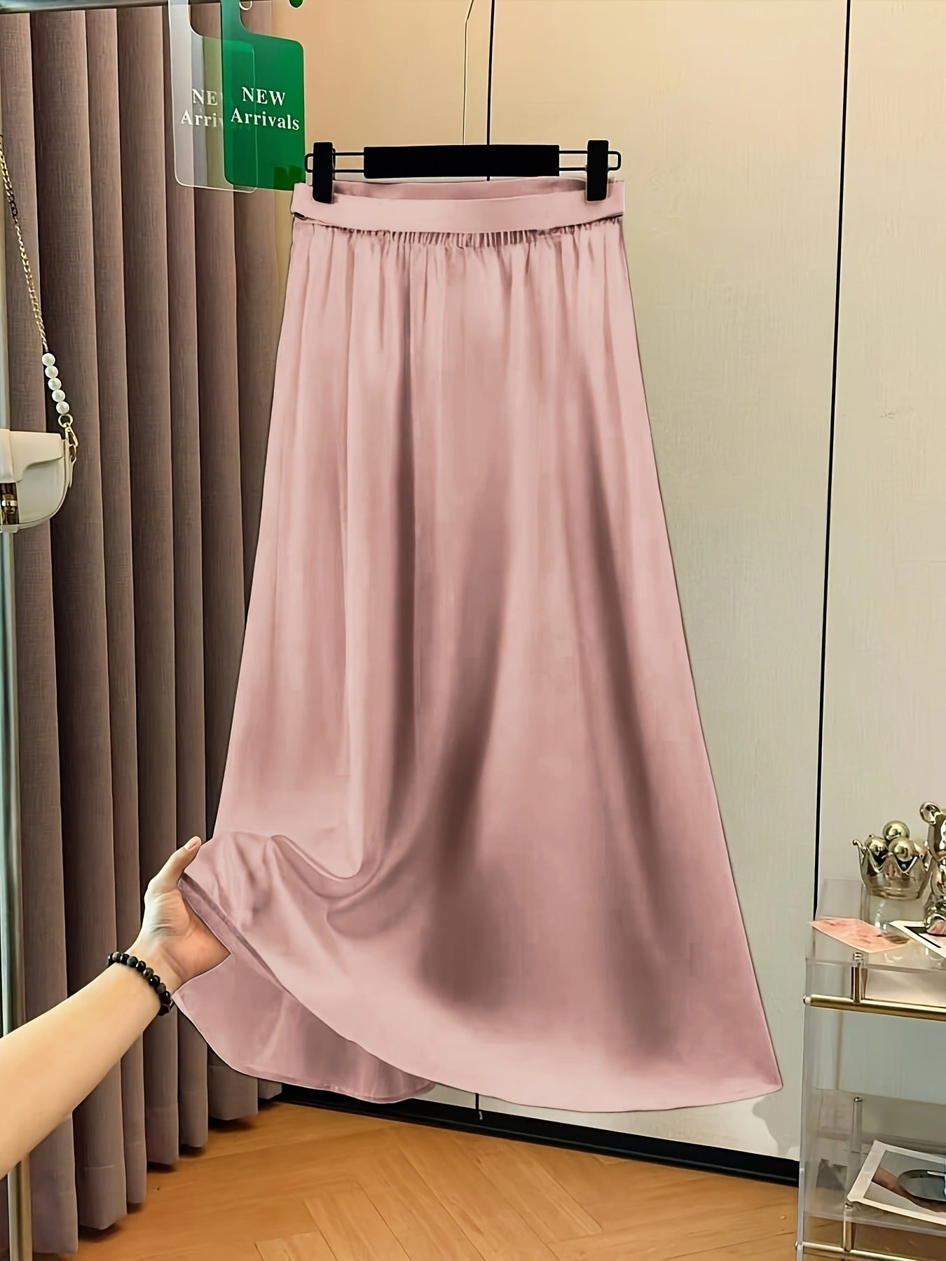 Elegant Solid Color A Line skirt