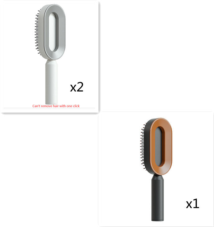 Self Cleaning Hair Brush For Women One-key Cleaning Hair Loss and Massage Scalp