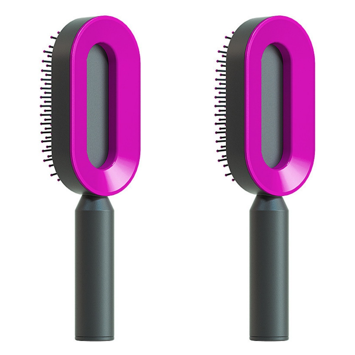 Self Cleaning Hair Brush For Women One-key Cleaning Hair Loss and Massage Scalp