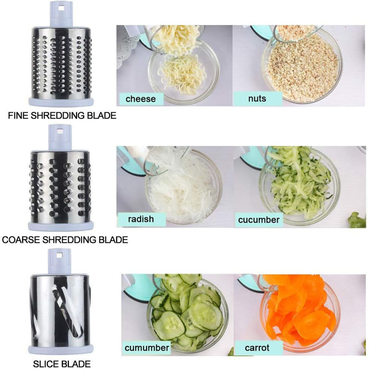 Manual Multifunctional Round Mandoline Vegetable Cutte & Slicer
