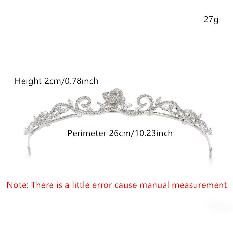 Zircon Crown Flower Hair Accessories