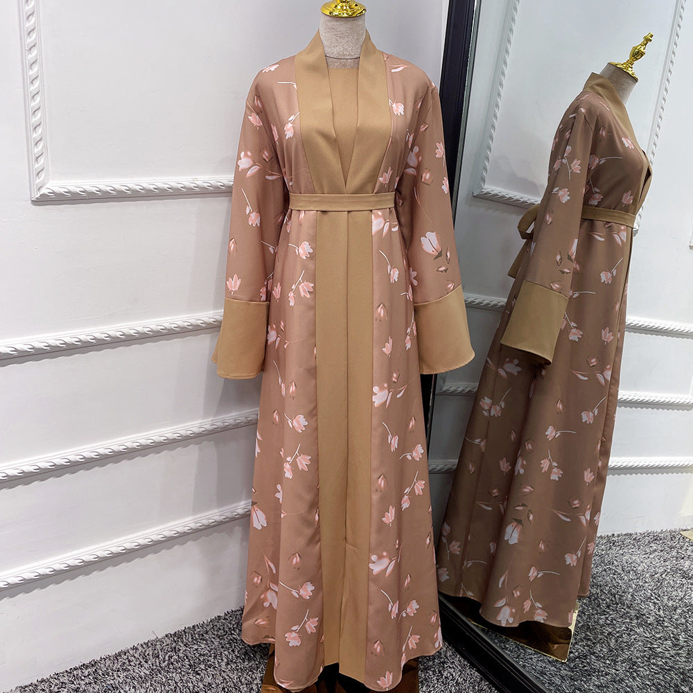 Middle East Turkish Robe Solid Color Hijab