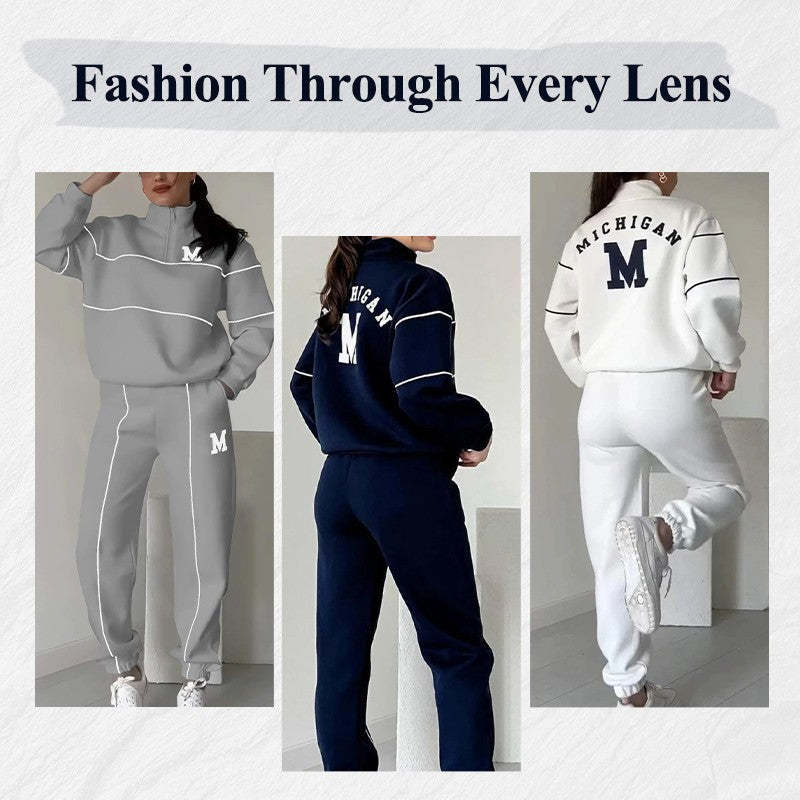 Womens 2 Piece Outfits Lounge Hoodless Pullover Sweatshirt set