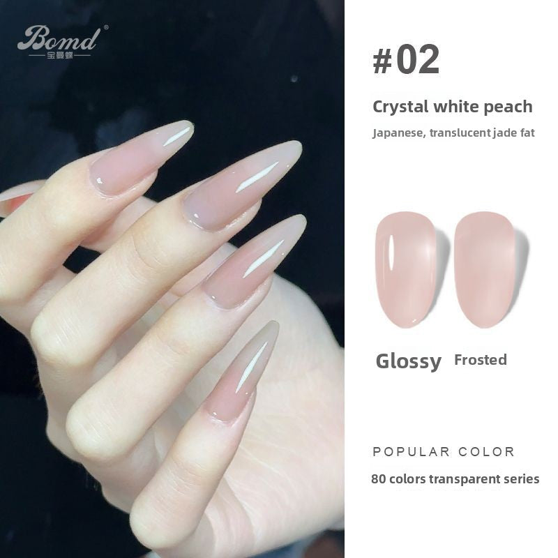 Ice-clear nude nail polish glue