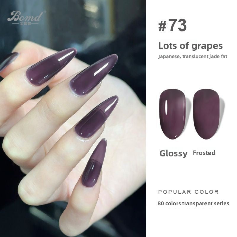 Ice-clear nude nail polish glue