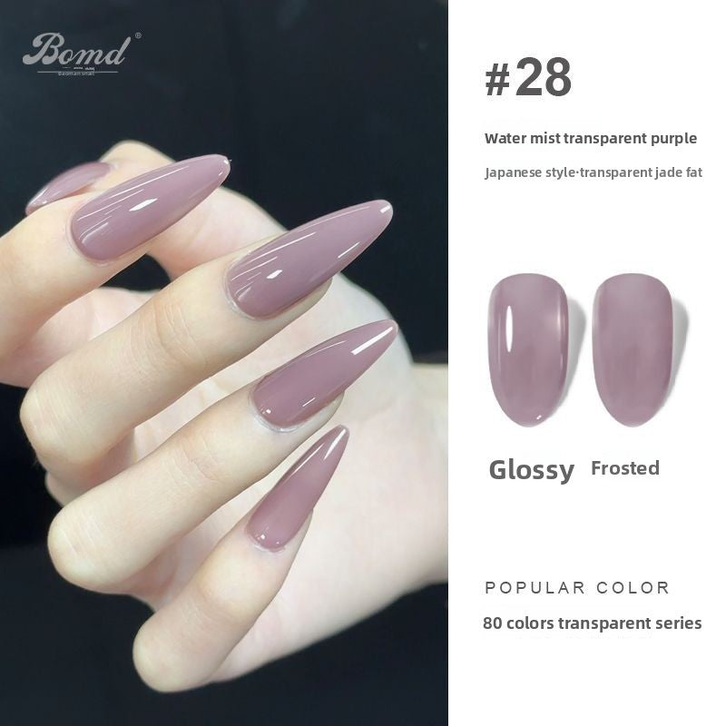 Ice-clear nude nail polish glue