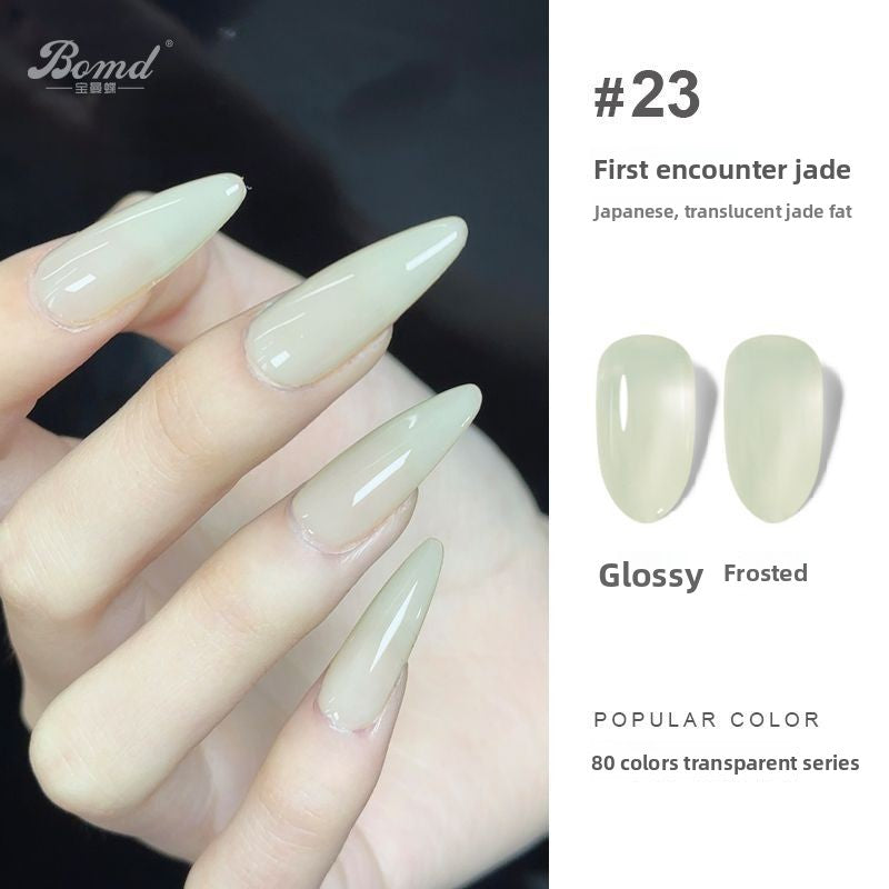Ice-clear nude nail polish glue