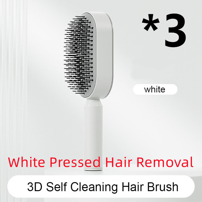 Self Cleaning Hair Brush For Women One-key Cleaning Hair Loss and  Massage Scalp