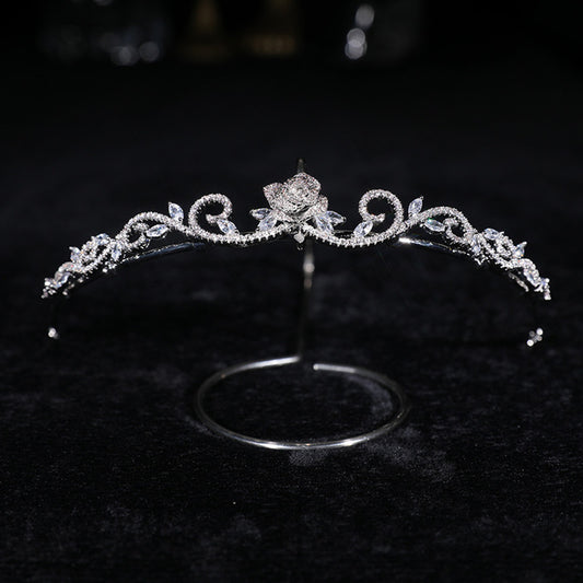 Zircon Crown Flower Hair Accessories