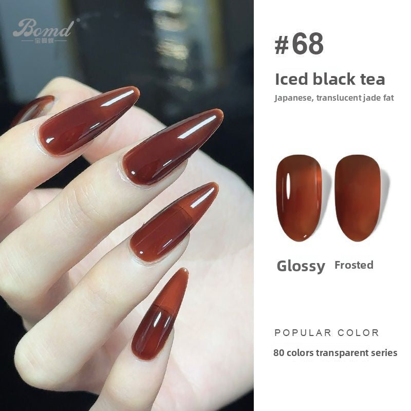 Ice-clear nude nail polish glue