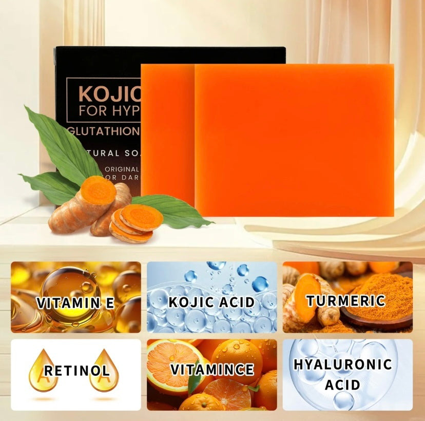 Kojic Acid Soap For Hyperpigmentation,Enriched With Vitamin C, Retinol, Collagen