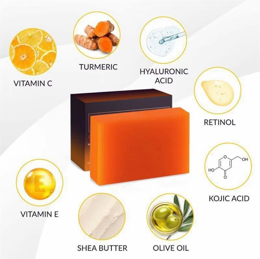 Kojic Acid Soap For Hyperpigmentation,Enriched With Vitamin C, Retinol, Collagen
