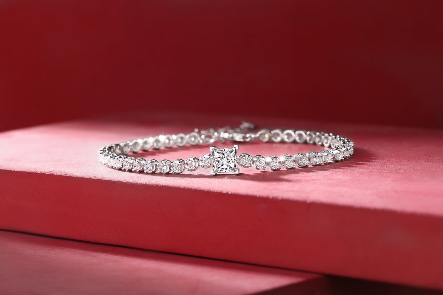 Rubik's Cube Luxury Fashion Mosan Diamond Silver Jewelry