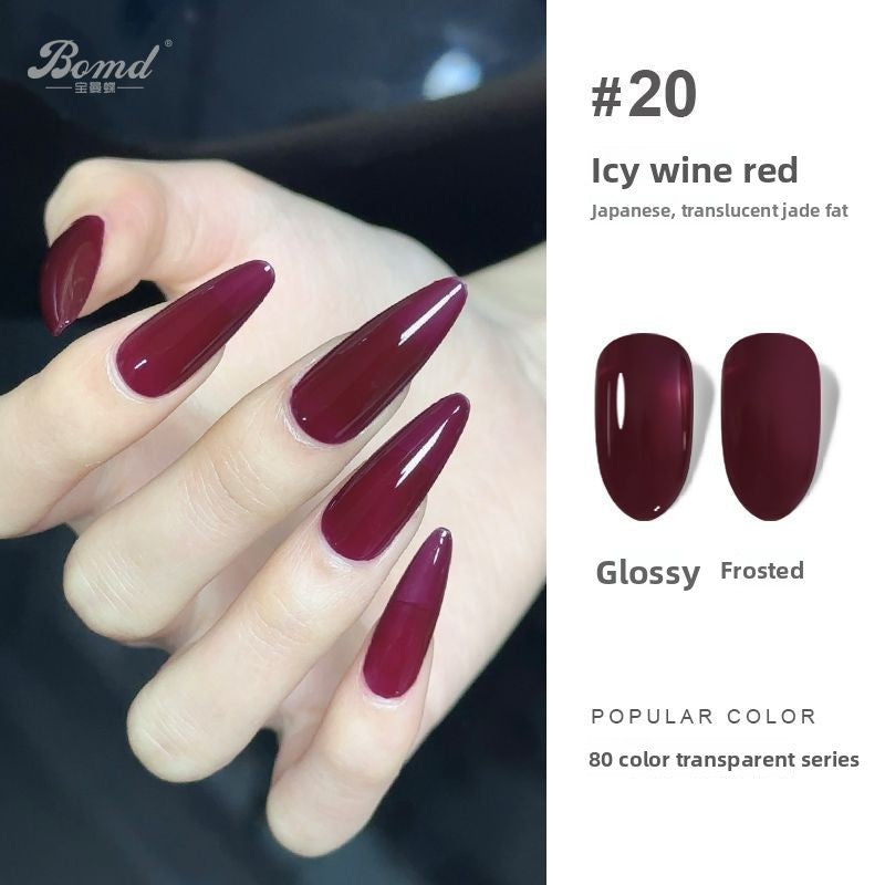 Ice-clear nude nail polish glue