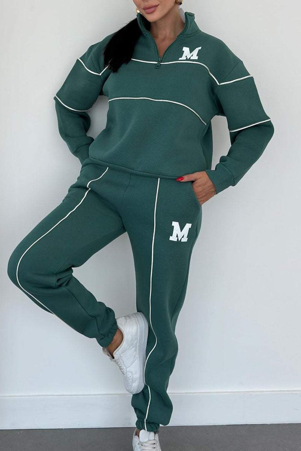 Womens 2 Piece Outfits Lounge Hoodless Pullover Sweatshirt  set