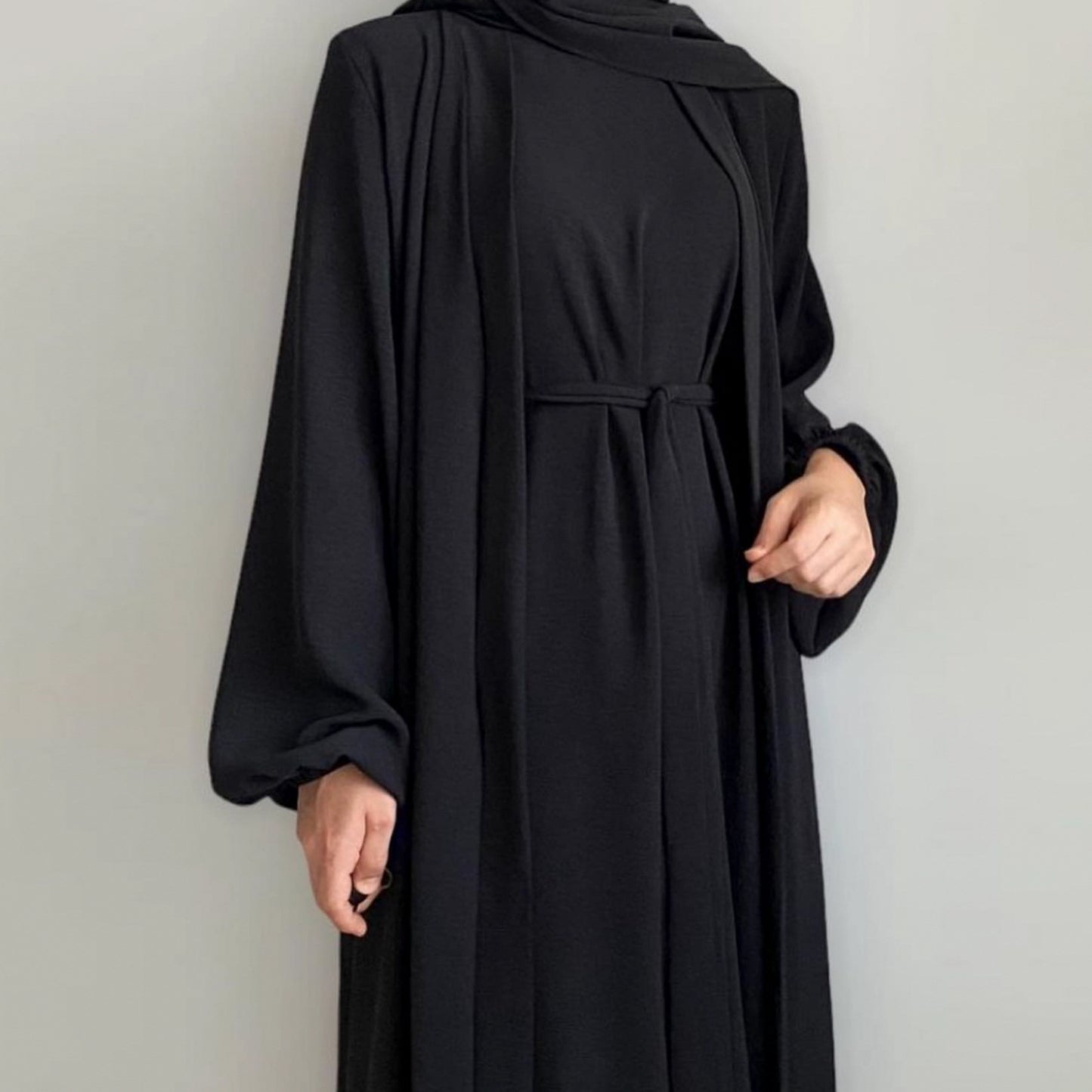Loose Solid Color Long Two-Piece Dress