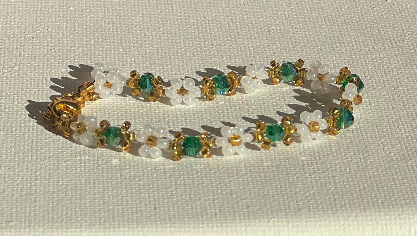 Vibrant Daisy Gemstone Bracelets