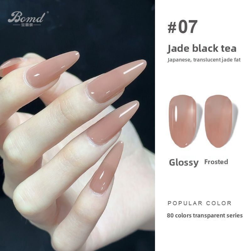 Ice-clear nude nail polish glue