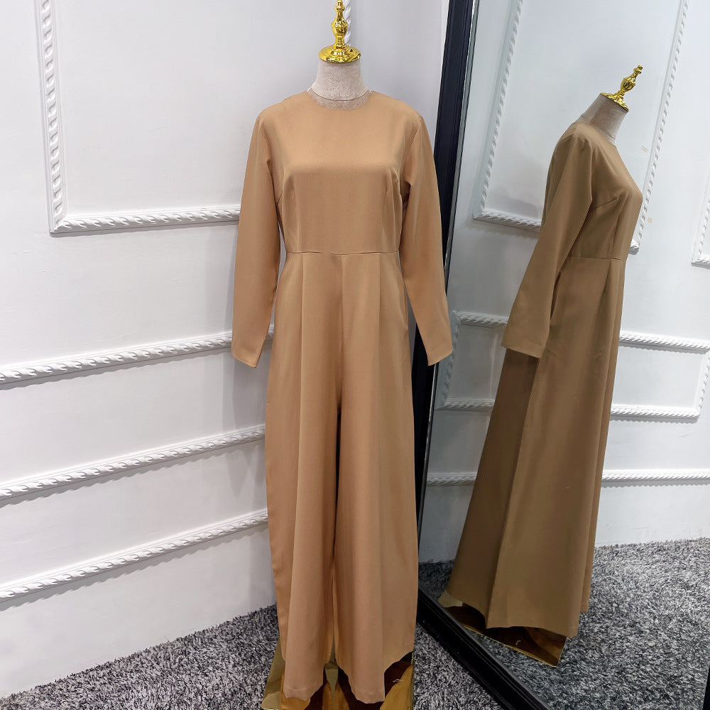 Middle East  Turkish Robe Solid Color Hijab