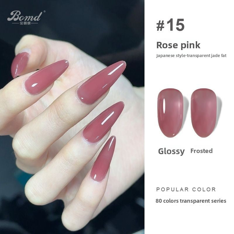Ice-clear nude nail polish glue