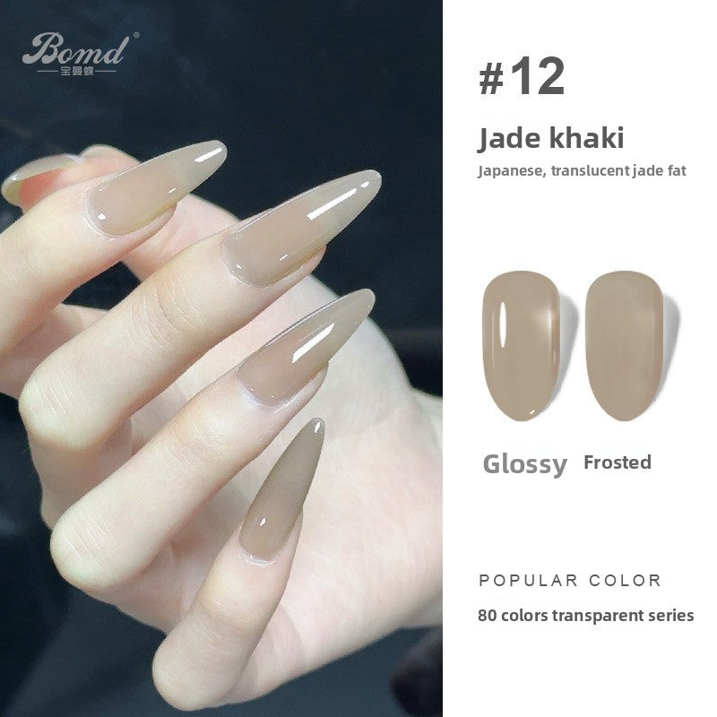 Ice-clear nude nail polish glue