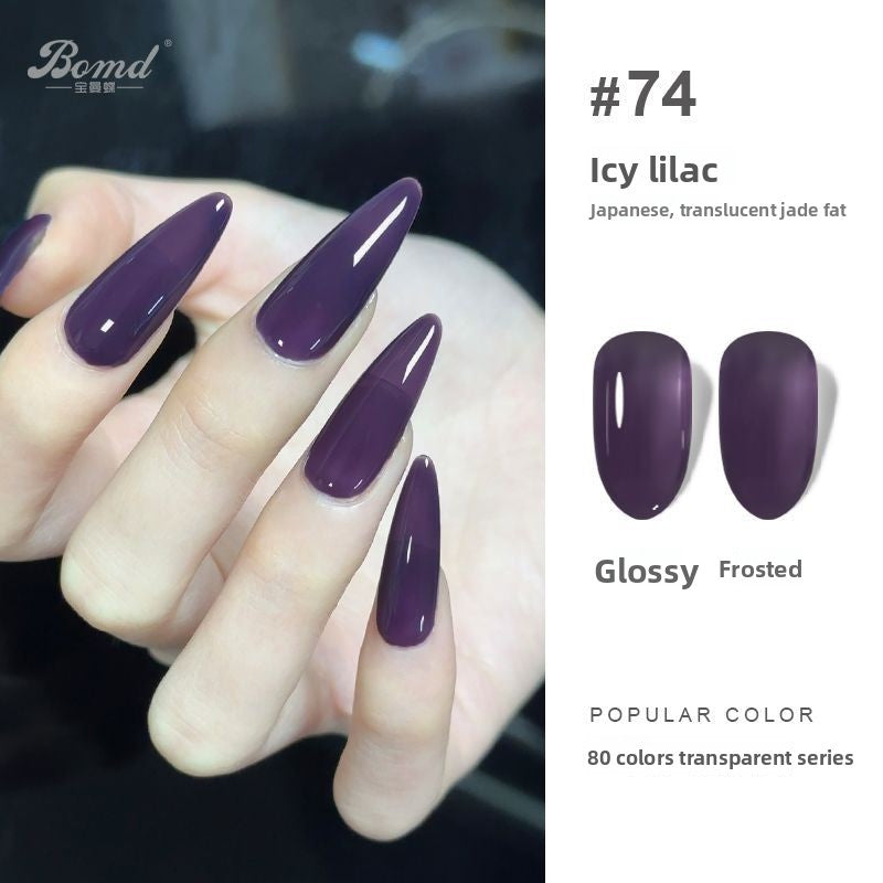 Ice-clear nude nail polish glue