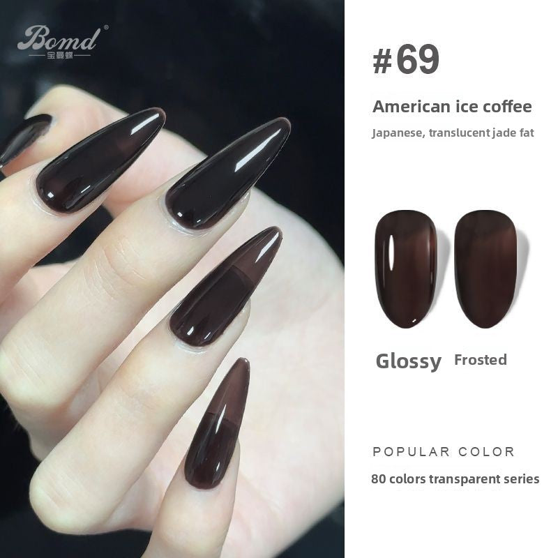Ice-clear nude nail polish glue