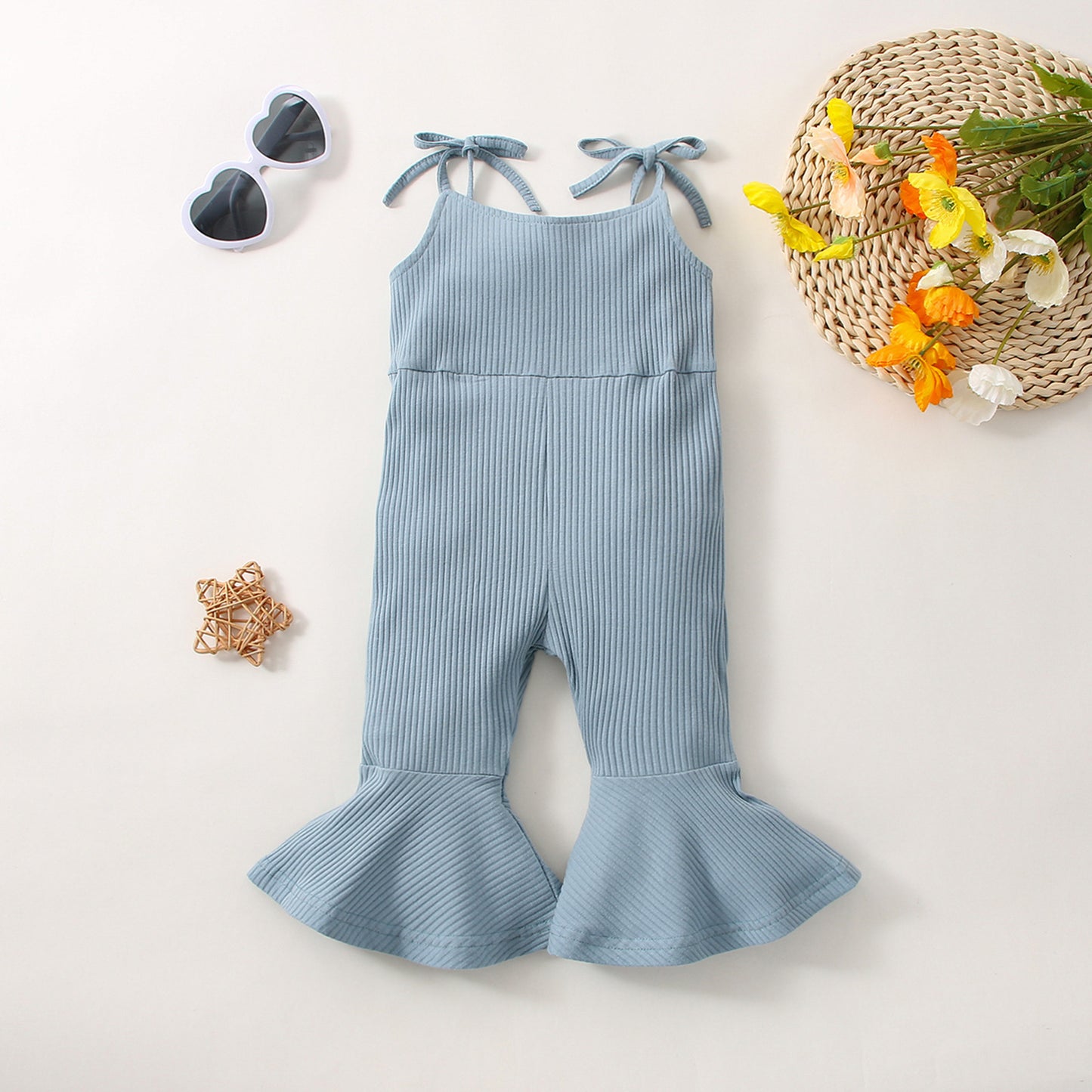 Summer Girls'  One-piece Bell-bottom Pants