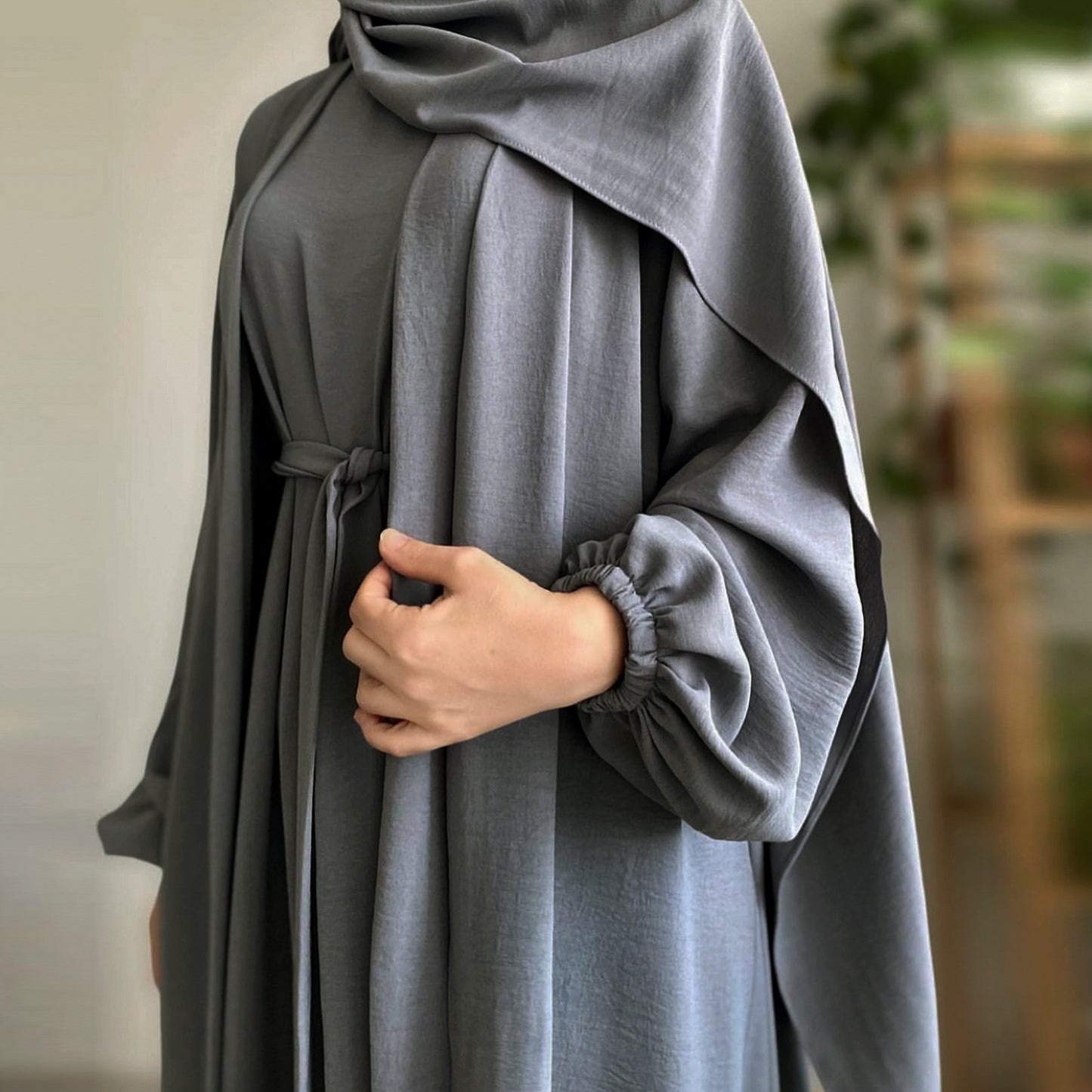 Loose Solid Color Long Two-Piece Dress
