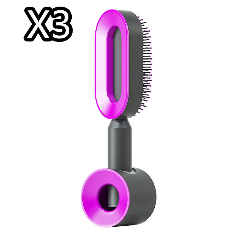 Self Cleaning Hair Brush For Women One-key Cleaning Hair Loss and  Massage Scalp