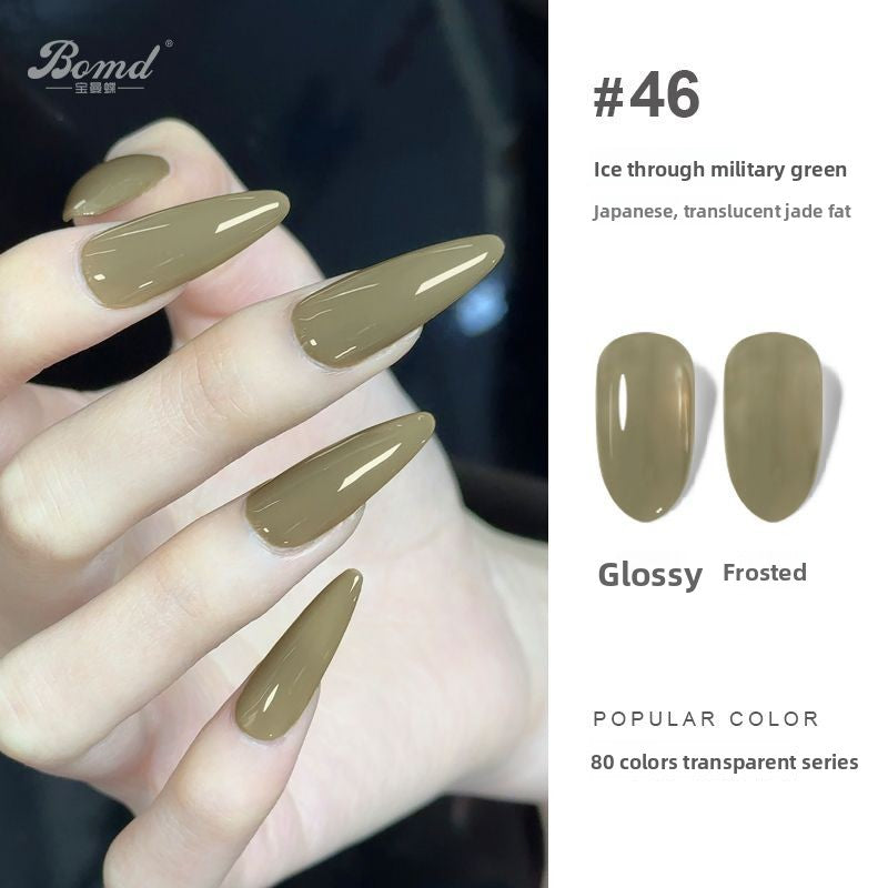 Ice-clear nude nail polish glue