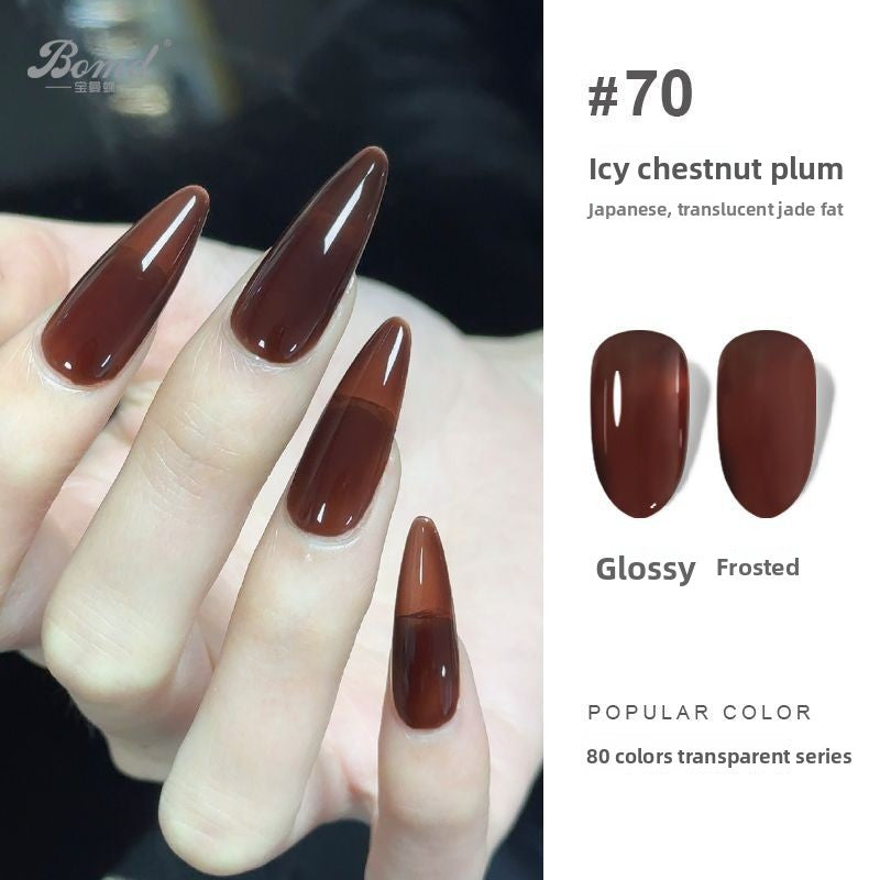 Ice-clear nude nail polish glue